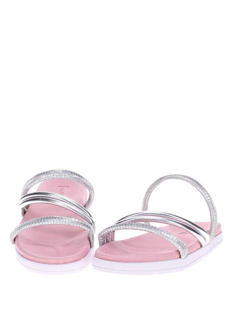 Molekinha Junior Girls Sandals Silver | Made In Brazil - Image 4