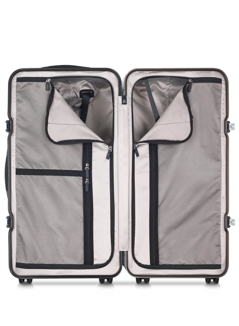 PEUGEOT Voyages 73 cm Hardcase 4 Double Wheel Check-In Luggage Trunk Trolley - Storm Grey