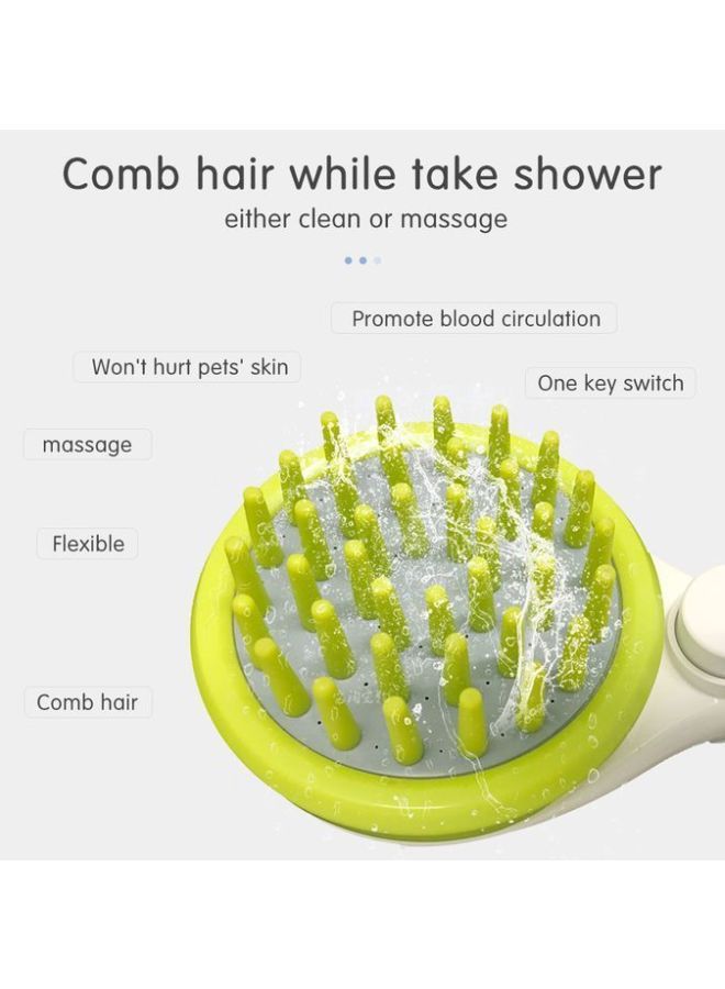 NIBEMINENT Combing Shower Sprayer Grey/White/Green 28x6x9cm - Image 3