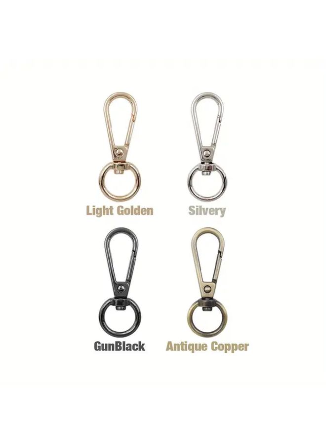 8x32mm Gun Black Trigger Snap Hook With O Ring For DIY Keychain Bag Pet Chain - Image 3