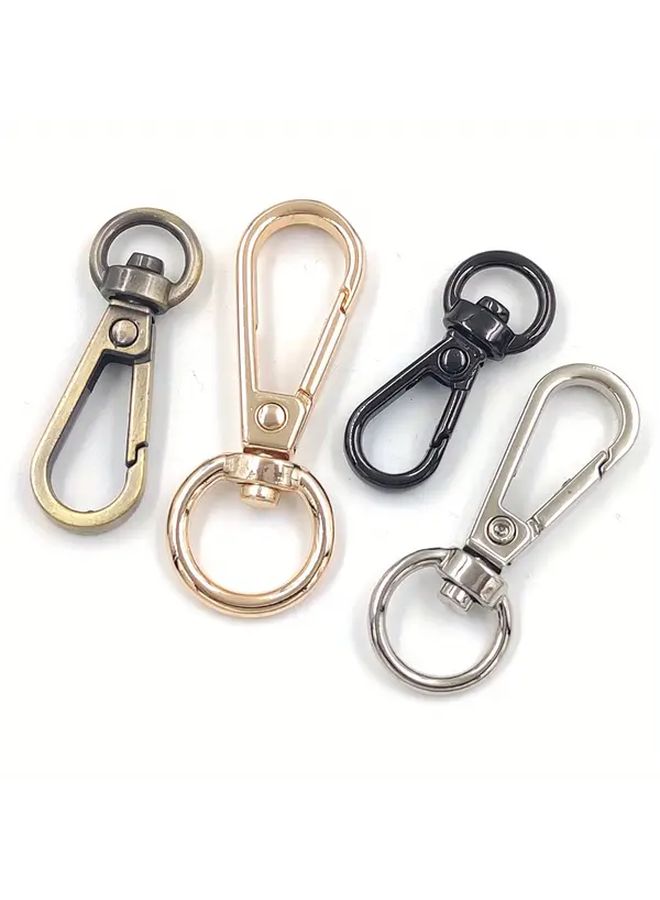 8x32mm Gun Black Trigger Snap Hook With O Ring For DIY Keychain Bag Pet Chain - Image 2