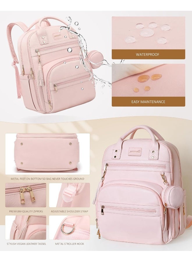 ROSEGIN Vegan Leather Diaper Bag Backpack - Image 5