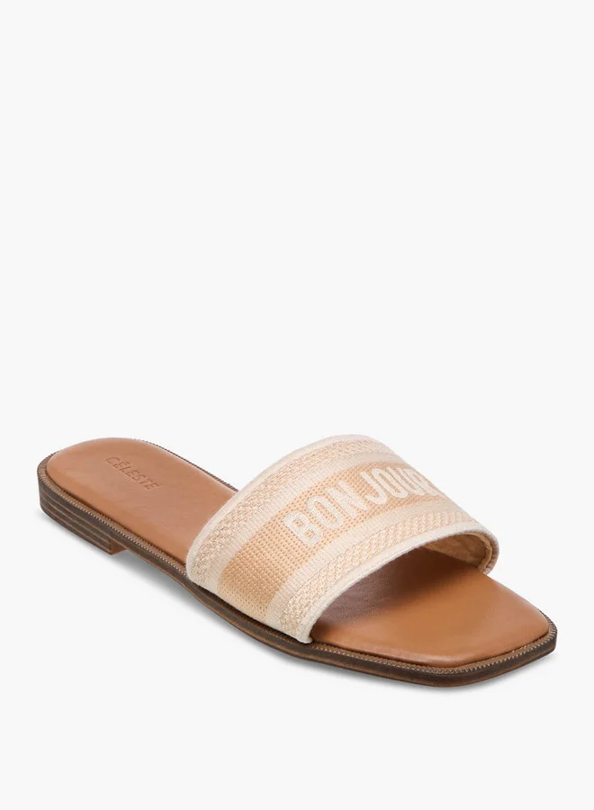 Celeste Women's Textured Slip-On Flat Sandals