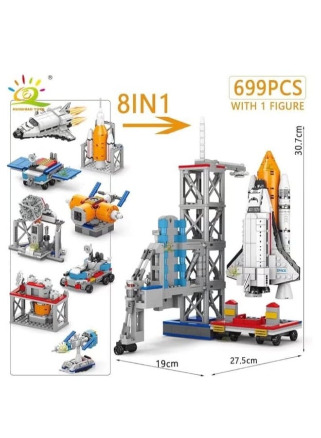 Space Building Kit, 699 Pieces, Space Station and Space Shuttle Building Kit, for Ages 6 and Up - Image 2