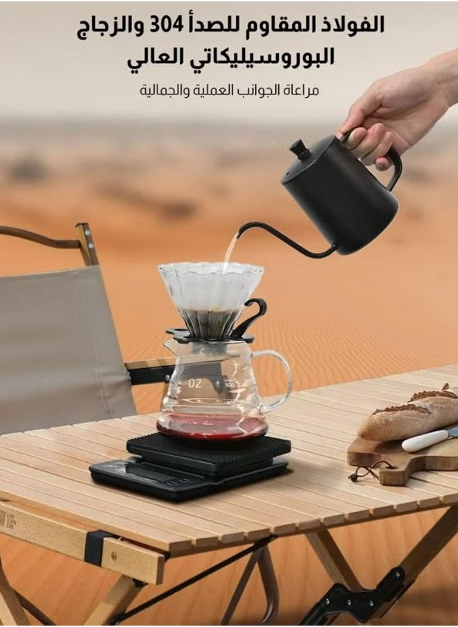 تخيل مجموعة التنقيط V60 ، طقم قهوة صانع القهوة V60 ، ملحقات القهوة 12 قطعة ، مجموعة صانع القهوة بالتنقيط V60 ، خادم القهوة V60 ، مجموعة تقديم القهوة المفلترة V60 بالتنقيطكوب جرعات حبوب القهوة، وعاء جرعات من السيراميك، كوب جرعات حبوب القهوة وزجاجة رش وملعقة مجموعة من 3 قطع، مجموعة صينية قياس جرعة واحدة، هدية لمحبي القهوة  - Image 5