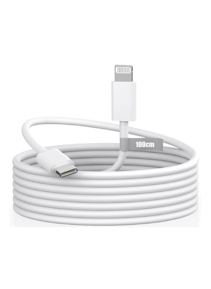 سانموجيد - كابل USB C إلى كابل لايتنينغ، كابل شاحن آيفون 100 سم معتمد من MFi لمزامنة بيانات آيفون سريع الشاحن لآيفون 13 12 11 برو ماكس ميني XS برو ماكس XR XR X 8 بلس ماك بوك - Image 1