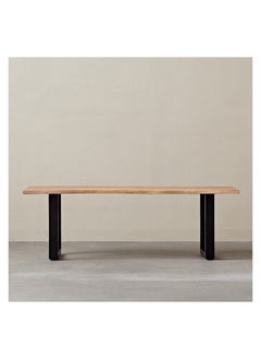 Home Box Costa Live Edge Solid Wood Top Bench 42 x 45 x 140 cm  - Image 3