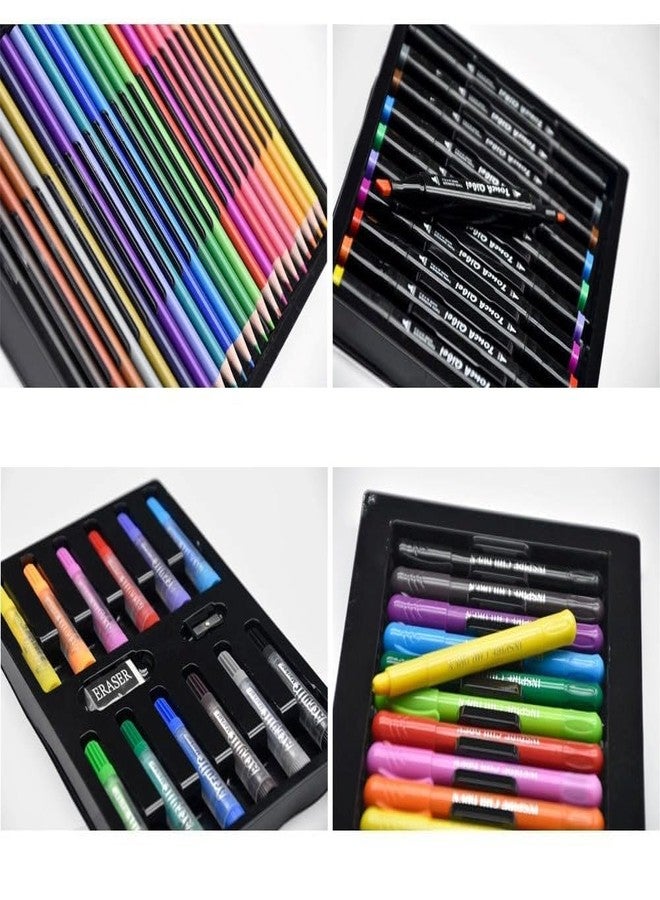 LEROKAS 133pcs 3 Layer Art Painting trunk for kids Art Set Box & Drawing Kit with Crayons, Oil Pastels, Colored Pencil Deluxe Gift Art Suitcase Color Box for Kids and adult 3 4 5 6 7 8 9 Gift - Image 5