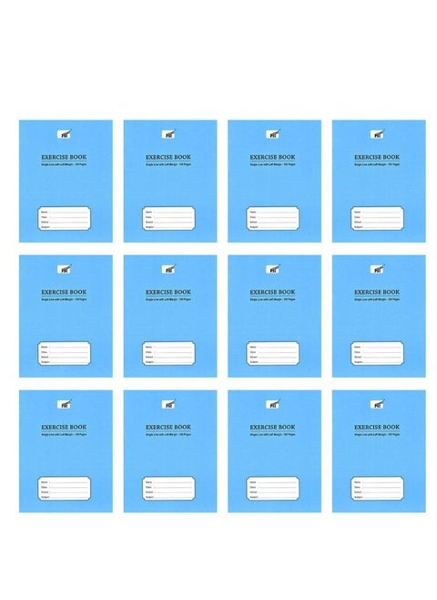 12-Piece Single Line Exercise Notebook 100 Pages