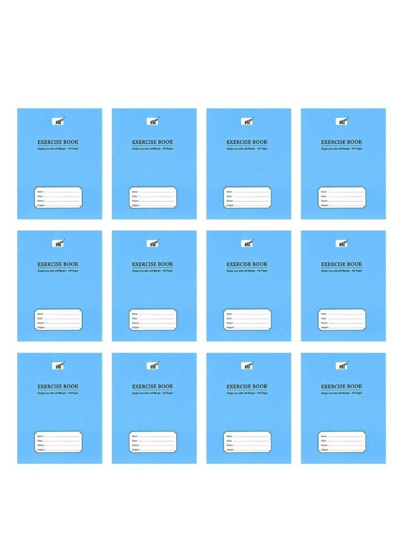 Psi 12-Piece Single Line Exercise Notebook 100 Pages  - Image 1