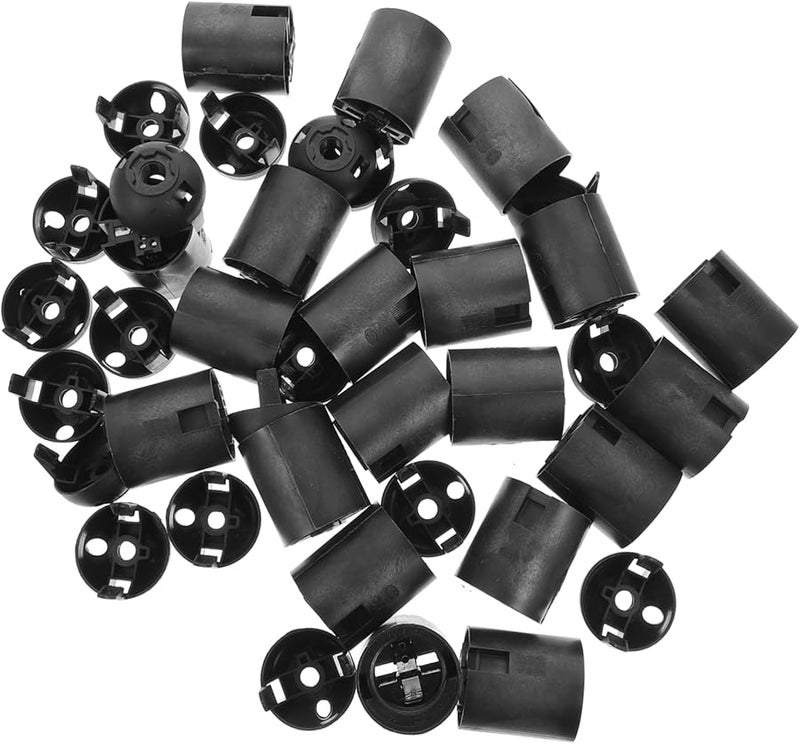 مقبس مصباح أسود E27 20 قطعة سهل التركيب لمصابيح إضاءة متعددة - Image 1