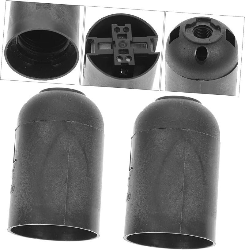 مقبس مصباح أسود E27 20 قطعة سهل التركيب لمصابيح إضاءة متعددة - Image 3