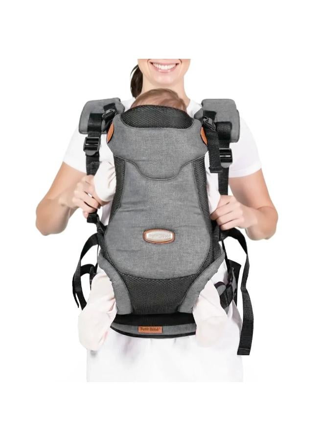 Petit Bebe Baby Carrier Premium Max Linen – Grey - Image 2