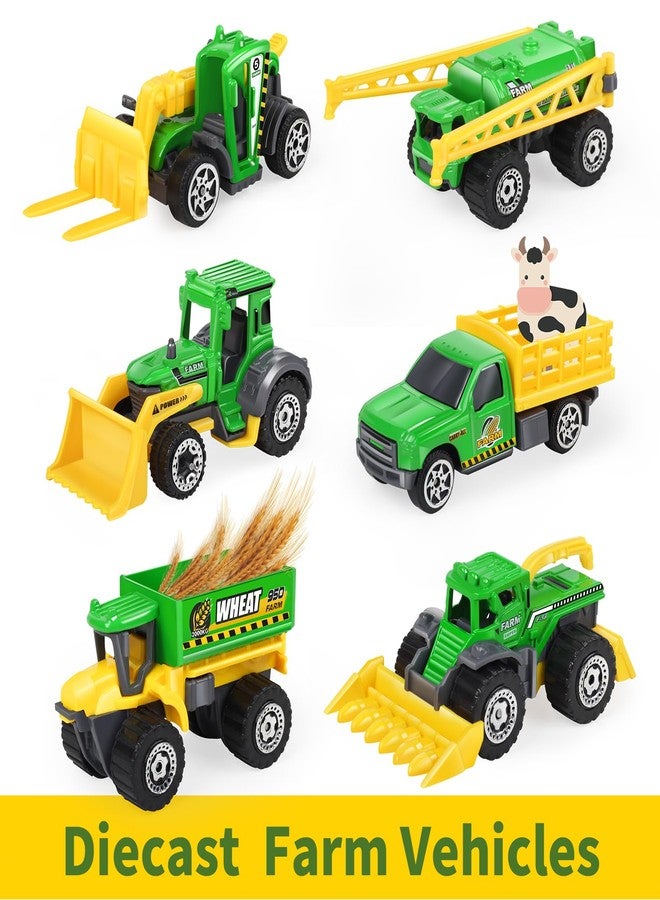 Oriate Children Diecasting Farm Car Toy Set 6pcs, Harvester, Transporter, Truck, Sprayer Small Farm Toys, Mini Cars Model Christmas, Birthday, 3 Years Old and Up Boys Girls Gifts - Image 5