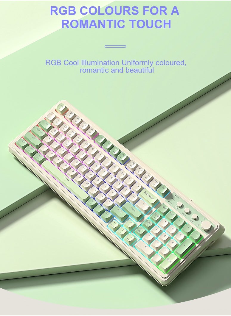 S99 Keys Creamy Gaming Keyboard, Tri-Mode Bluetooth/2.4GHz/USB-C Retro Keyboard with NumberPad RGB Backlit, Media Knob Programmable Membrane Computer Keyboard - pzsku/Z8FD20511062E182FC178Z/45/_/1724770604/6c497a28-60bb-47e8-bfea-f006a984c6e9