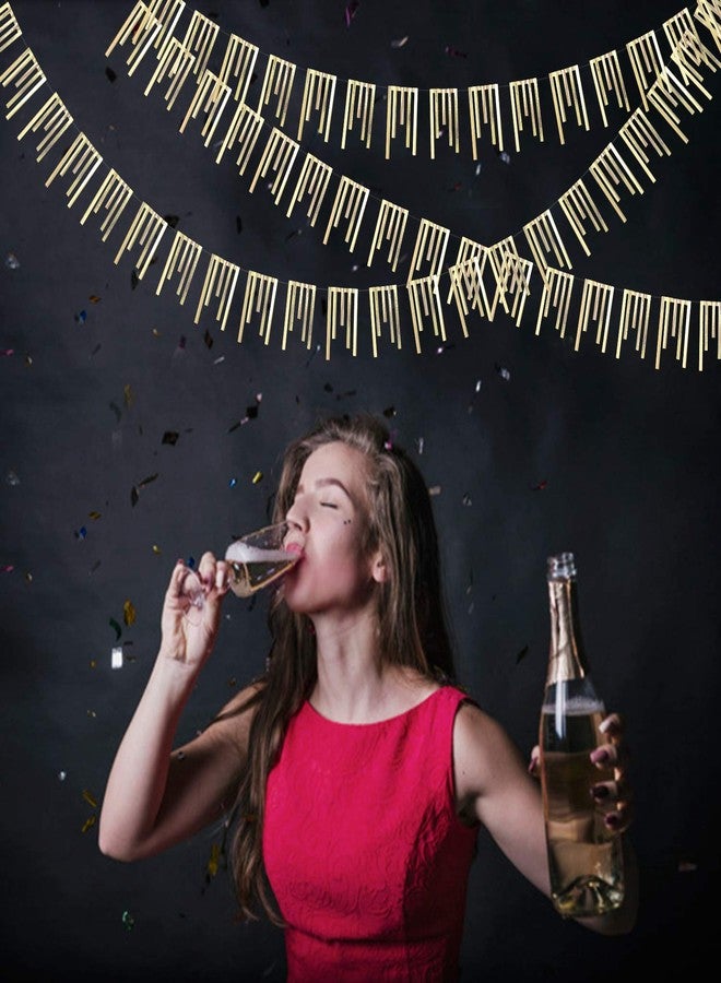 pinkblume 40Ft Champagne Gold Tassel Banner Bunting Double Sided Metallic Paper Garland Streamer for Birthday Engagement Bachelorette Wedding Bridal Shower Baby Shower Anniversary Hen Party Decorations Supplies - Image 5