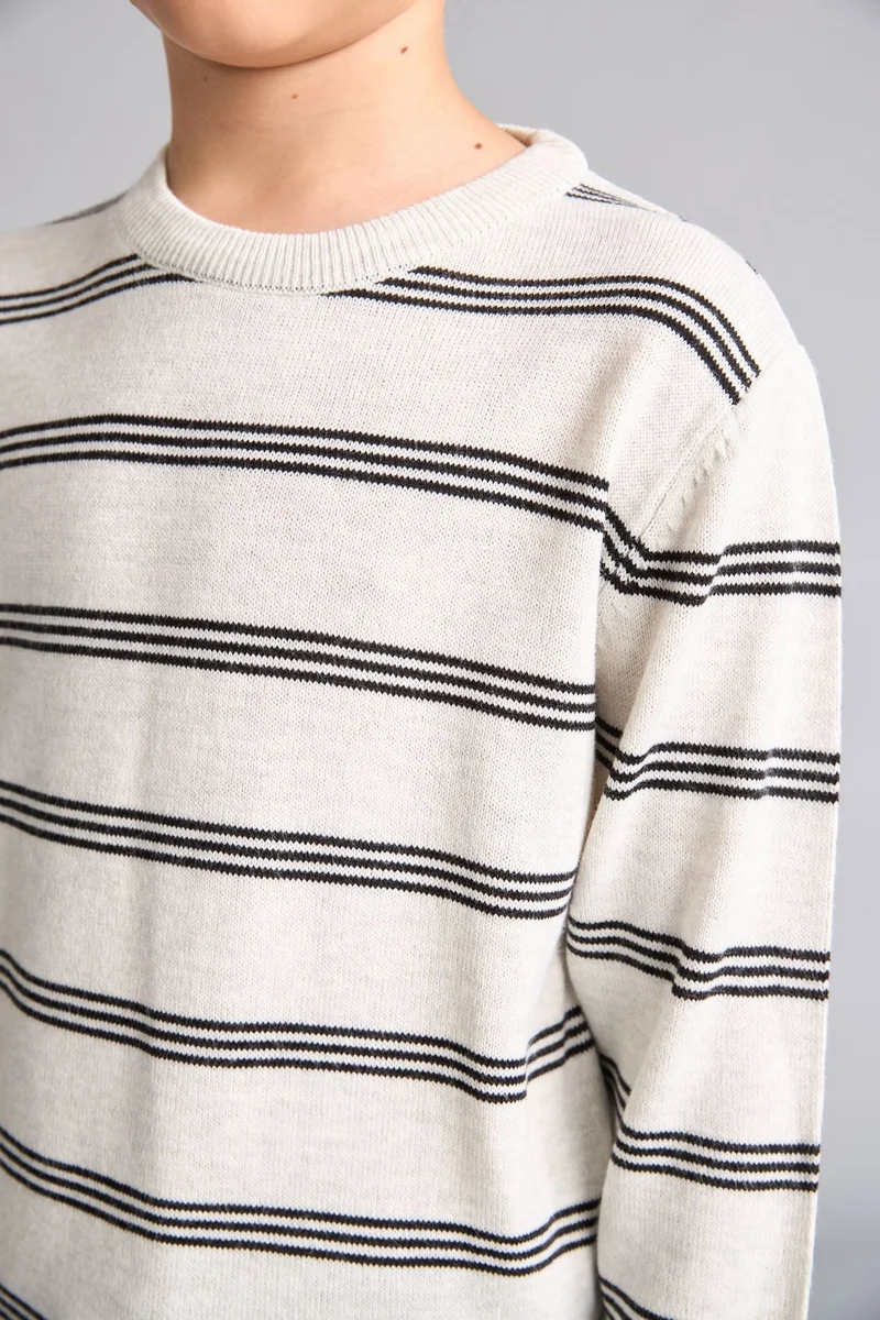 ديفاكتو Boy Regular Fit Crew Neck Pullover