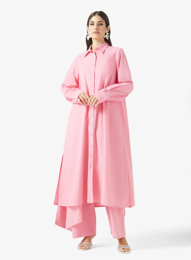 Fyor Long Button-Down Shirt Dress