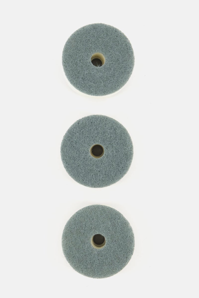 MASTERCLASS Pack of 3 Spare Scrubbing Dish Brush Heads, Grey - Image 2