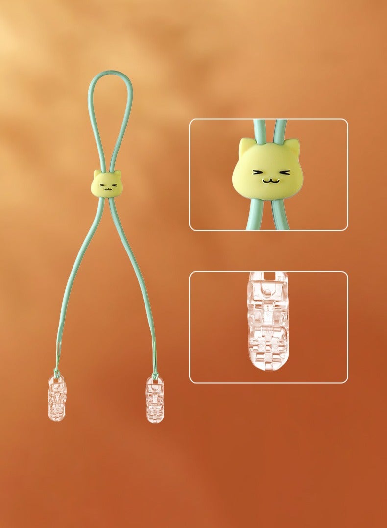 Pacifier Clips For Babies Subtle Soft-ended Clip Cloth and tissue paper Holder  for baby feeding  - Image 3