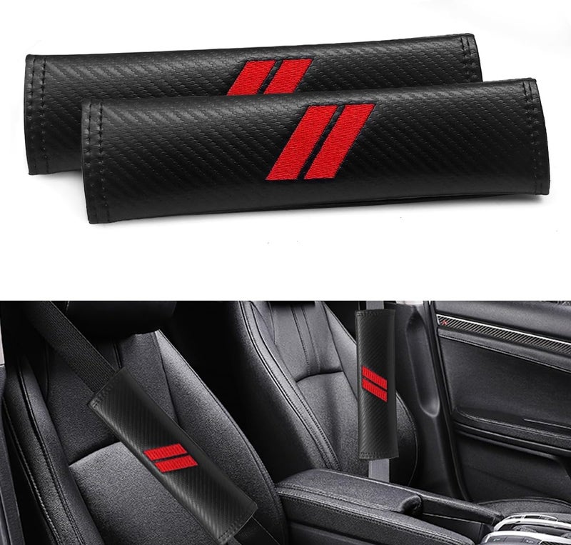 GZSH 2 PCS Seatbelt covers for Dodge Accessories Seat Belt Pad Compatible for Dodge Charger Durango Challenger Journey Seat Belt Covers for Adults Car Seat Belt Cover Seat Belt Cushion Leather Seat Belt - Image 1