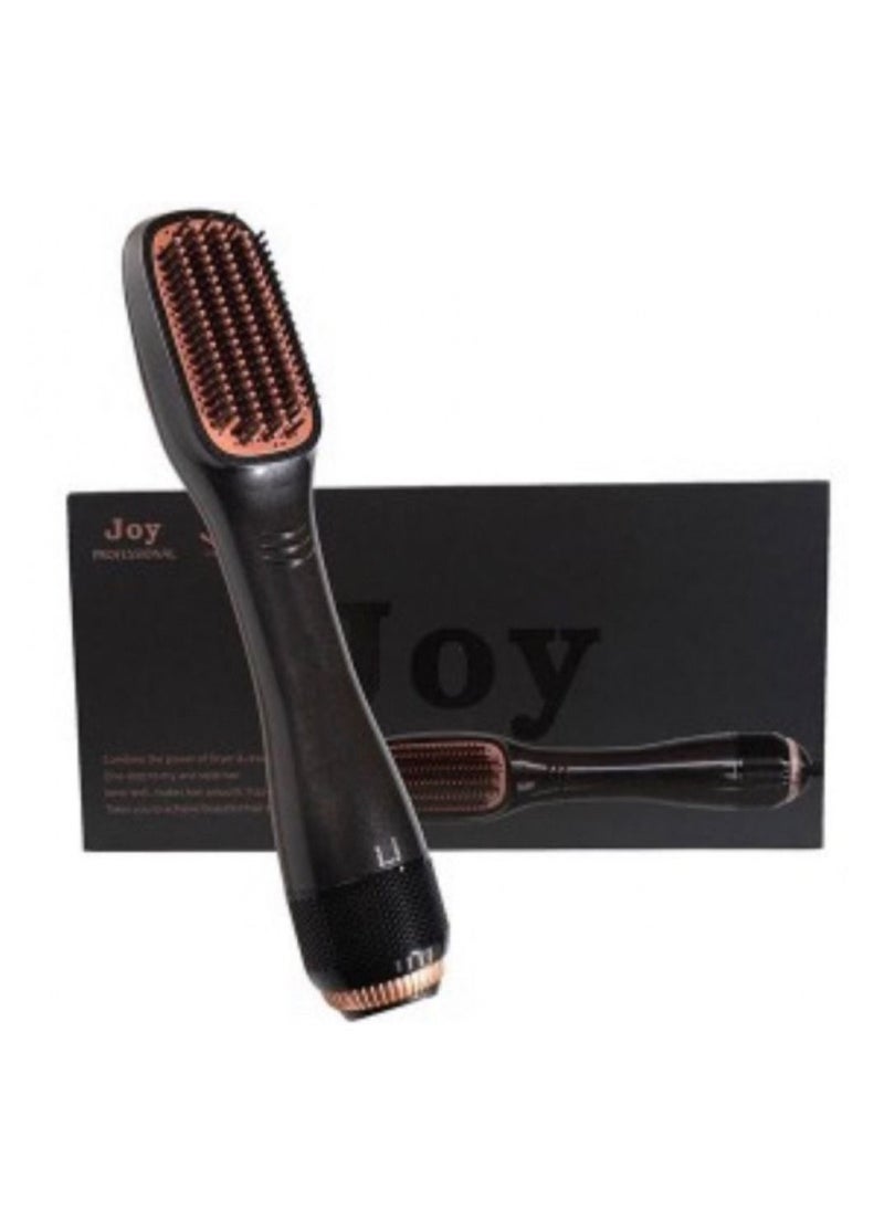 JOY CARE 3-in-1 Hot Air Styling and Drying Brush – Hair Dryer, Straightener  Volumizer with Ionic Technology | Fast Blow Dry  Frizz Control for Smooth, Shiny Hair | Lightweight Ergonomic Design – Black - Image 1