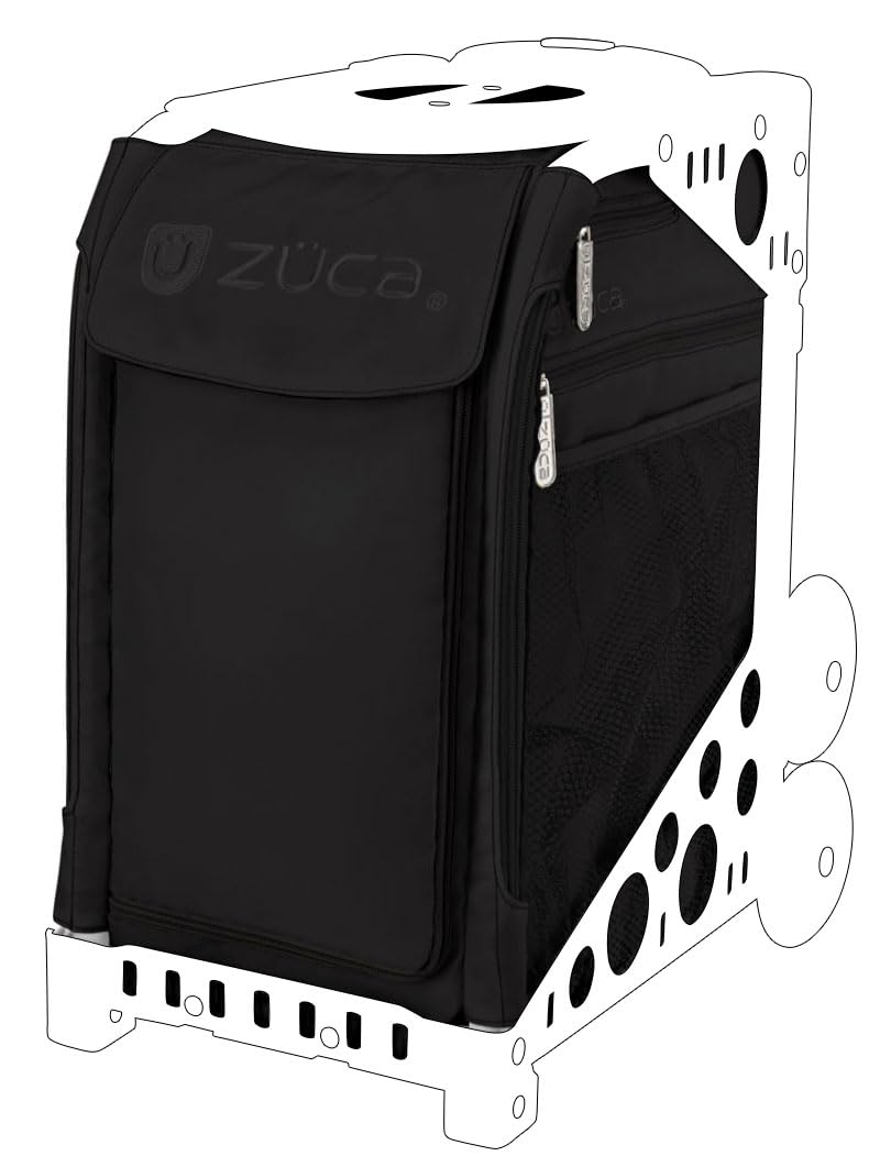 ZUCA SIBS236 Sport Insert Bag Stealth Black Logo Embroidery in Black 89055900236