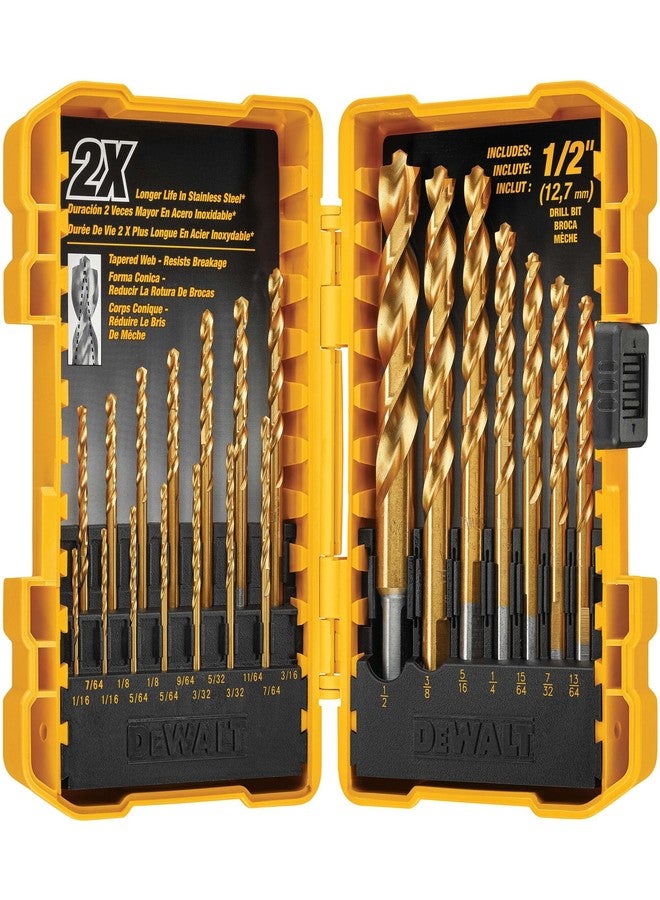 DEWALT Titanium Nitride Coated Drill Bit Set, Pilot Point, 21-Piece (DW1361) - Image 4