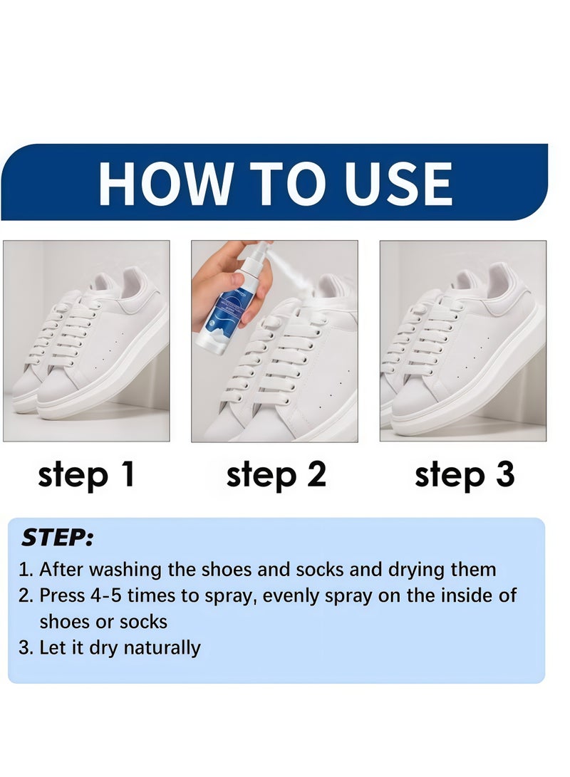 SOUTH MOON 60ml Shoe and Sock Antibacterial Spray Shoe Odor Eliminator Deodorizer Spray and Removes Bad Smells of Boots Heels Tennis Shoe Cleats Sneakers Ballet Shoe Sports Shoes - Image 4