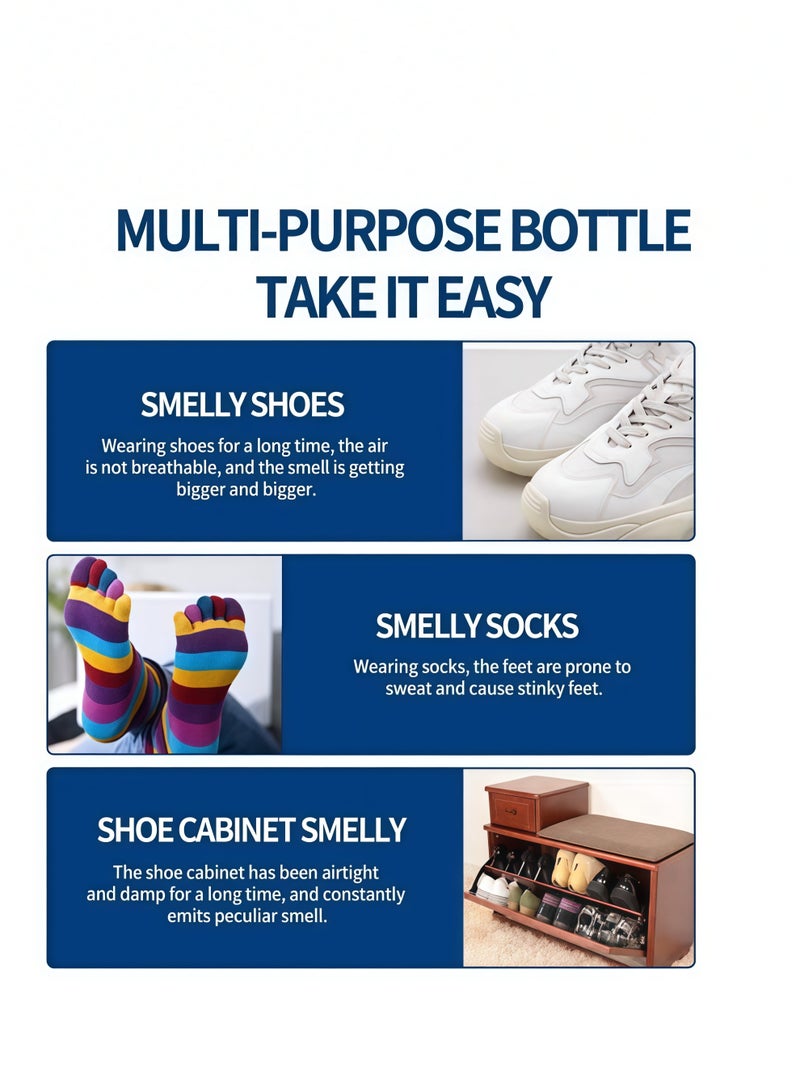 SOUTH MOON 60ml Shoe and Sock Antibacterial Spray Shoe Odor Eliminator Deodorizer Spray and Removes Bad Smells of Boots Heels Tennis Shoe Cleats Sneakers Ballet Shoe Sports Shoes - Image 5
