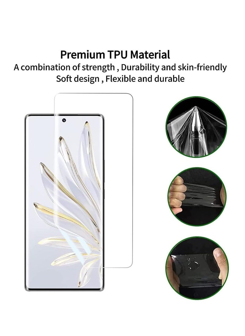 RINCO - 2Pack Screen Protector for Honor 90/80/80E/70/60/60E/X40 , Soft TPU Full Coverage HD Clear Anti-Scratch Self-Healing Screen Protector - Image 1
