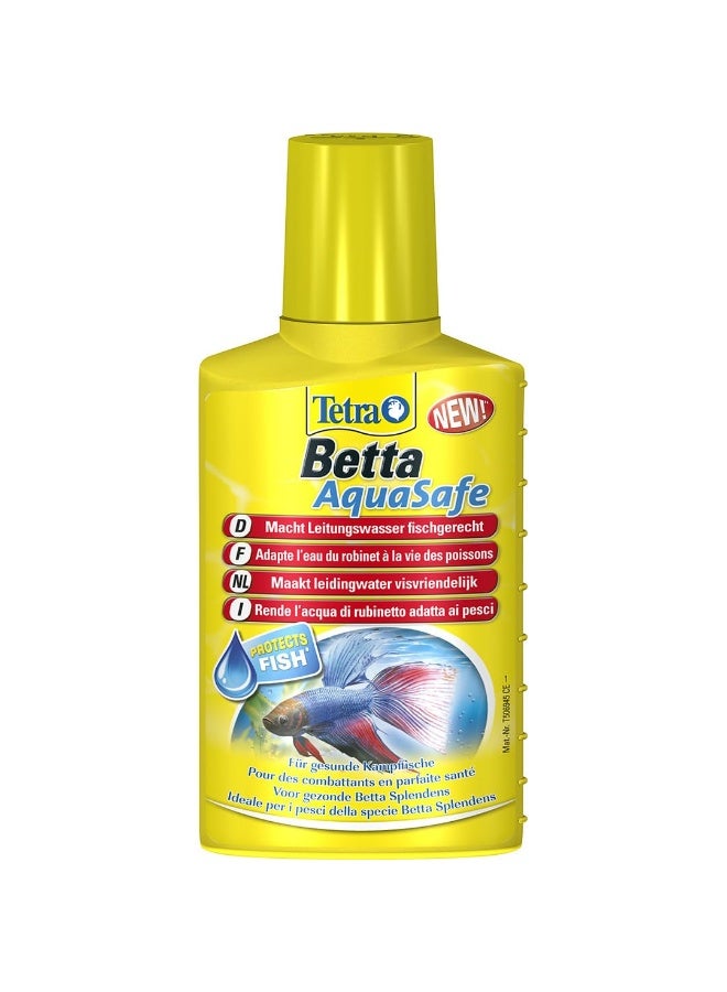 تترا Tetra Betta AquaSafe منقي مياه (100 مل)، مكيف مياه، علاج لحوض السمك، معادلة الكلور لأحواض سمك البيتا، الأحواض النانو، أحواض السمك - Image 2