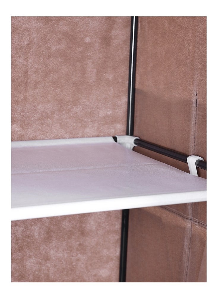 Royalford Royalford Wardrobe - Portable Wardrobe for Hanging Clothes, Modular Cabinet for Space Saving, Lightweight, Dust Proof Closet Organizer Wardrobe, Storage Mesh Shelves | Ideal for Men, Women & Children  - Image 5