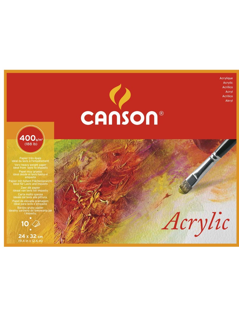 canson acrylic pad 10 sheets 24cm*32cm 400g