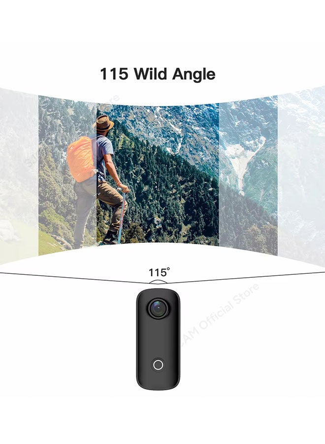 SJCAM C100+4K Thumb Sports Action Camera, Supports WiFi 30M, Waterproof with Protective Case, EIS Anti-shake, Suitable for Travel, Sports, Vlog, with 32GB Memory Card - Image 4