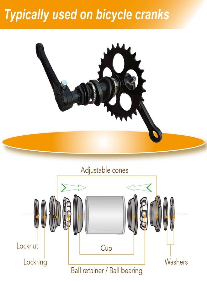 VANSIHO 4pcs Crank Bearing 5/16“ Ball Size x 7 Balls - Precision Engineered for BMX, Beach Cruiser, and Stretch Bicycles (B-020A) - Image 4