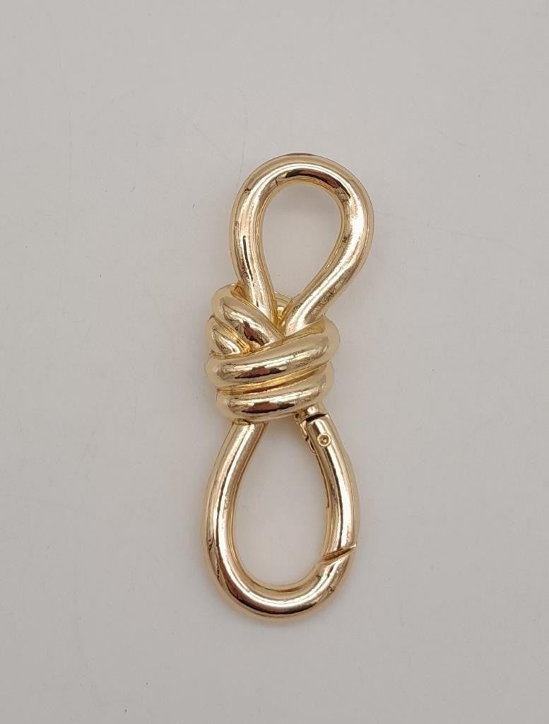 Angel Çanta Aksesuar Angel Bag Accessory Knot Model Light Gold Color Spring Ring 1 Piece - Image 1