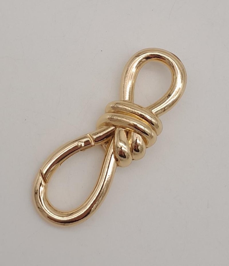 Angel Çanta Aksesuar Angel Bag Accessory Knot Model Light Gold Color Spring Ring 1 Piece - Image 3