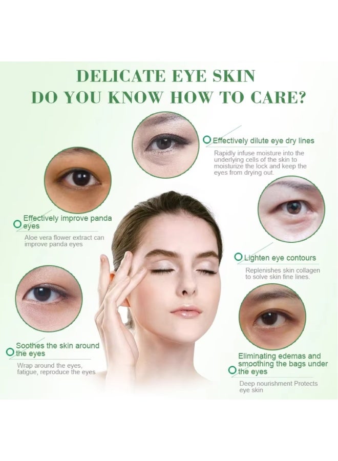 Aichun beauty Kind to Eyes Soothing Eye Balm Anti Dark Circle Puffiness and Fine Lines Repair with Aloe Vera and Collagen Dark Circle Fine Lines Treatment Anti wrinkle Eye Cream Stick Anti-wrinkle Eye Cream Stick 30ml - Image 5