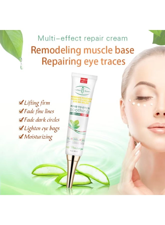 Aichun beauty Kind to Eyes Soothing Eye Balm Anti Dark Circle Puffiness and Fine Lines Repair with Aloe Vera and Collagen Dark Circle Fine Lines Treatment Anti wrinkle Eye Cream Stick Anti-wrinkle Eye Cream Stick 30ml - Image 4