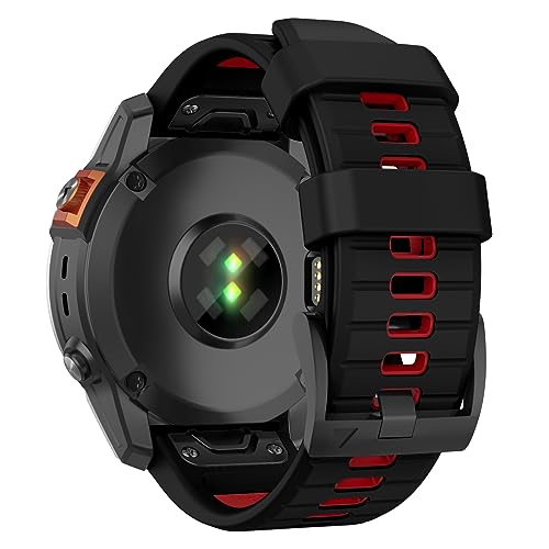 MYSNBKN Compatible with Fenix 7X Band,26mm Easy-fit Silicone Watch Strap Wristbands Replacement for Garmin Fenix 5X/Fenix 5X Plus/Fenix 6X/Fenix 6X Pro/Fenix 7X Pro/Fenix 3/Fenix 3 HR - Image 1
