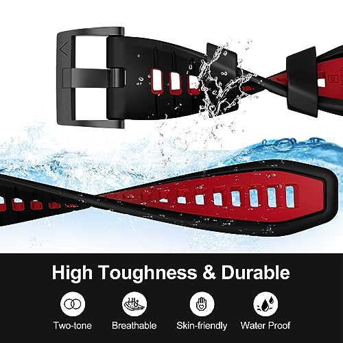 MYSNBKN Compatible with Fenix 7X Band,26mm Easy-fit Silicone Watch Strap Wristbands Replacement for Garmin Fenix 5X/Fenix 5X Plus/Fenix 6X/Fenix 6X Pro/Fenix 7X Pro/Fenix 3/Fenix 3 HR - Image 3