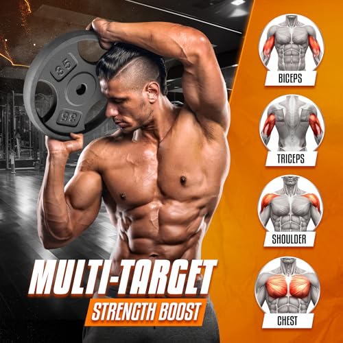 Yes4All أوزان حديدية بقبضة 1 إنش من Yes4All - أوزان قياسية - 10 رطل - زوج - Image 5