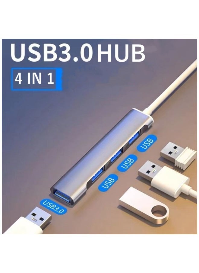 Generic USB 3.0 Hub with 4 Ports ( USB3.0 to 3*USB2.0 / 1*USB3.0)Silver  - Image 2