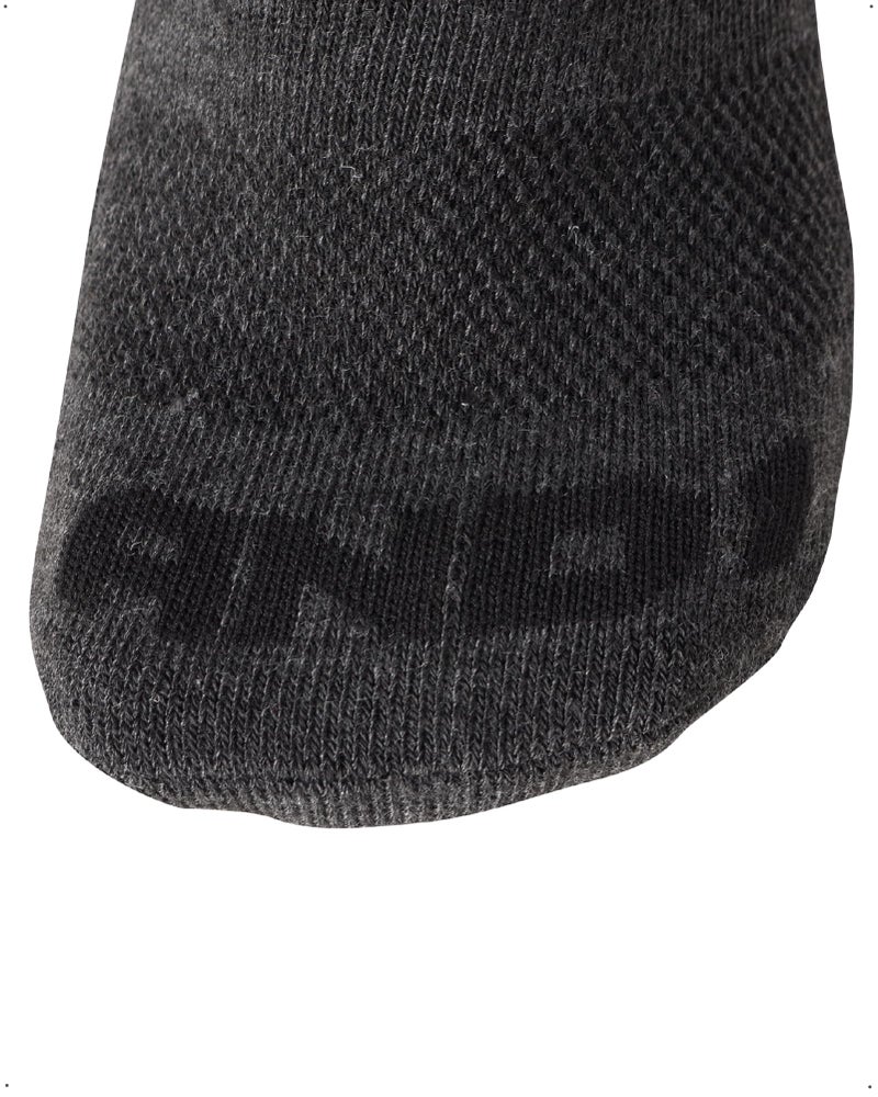 AND1 Mens No Show Socks - 12 Pack Performance Stretch Athletic Compression Socks for Men - Sports Low Cut Socks (6-12.5), Size 6-12.5, Grey/Black - Image 5