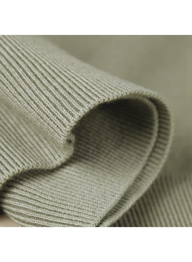 Markless Men's Autumn Winter Warm High Neck Knit Sweater Casual Pullover Base Shirt 1713 Olive Gray Xxl - Image 2