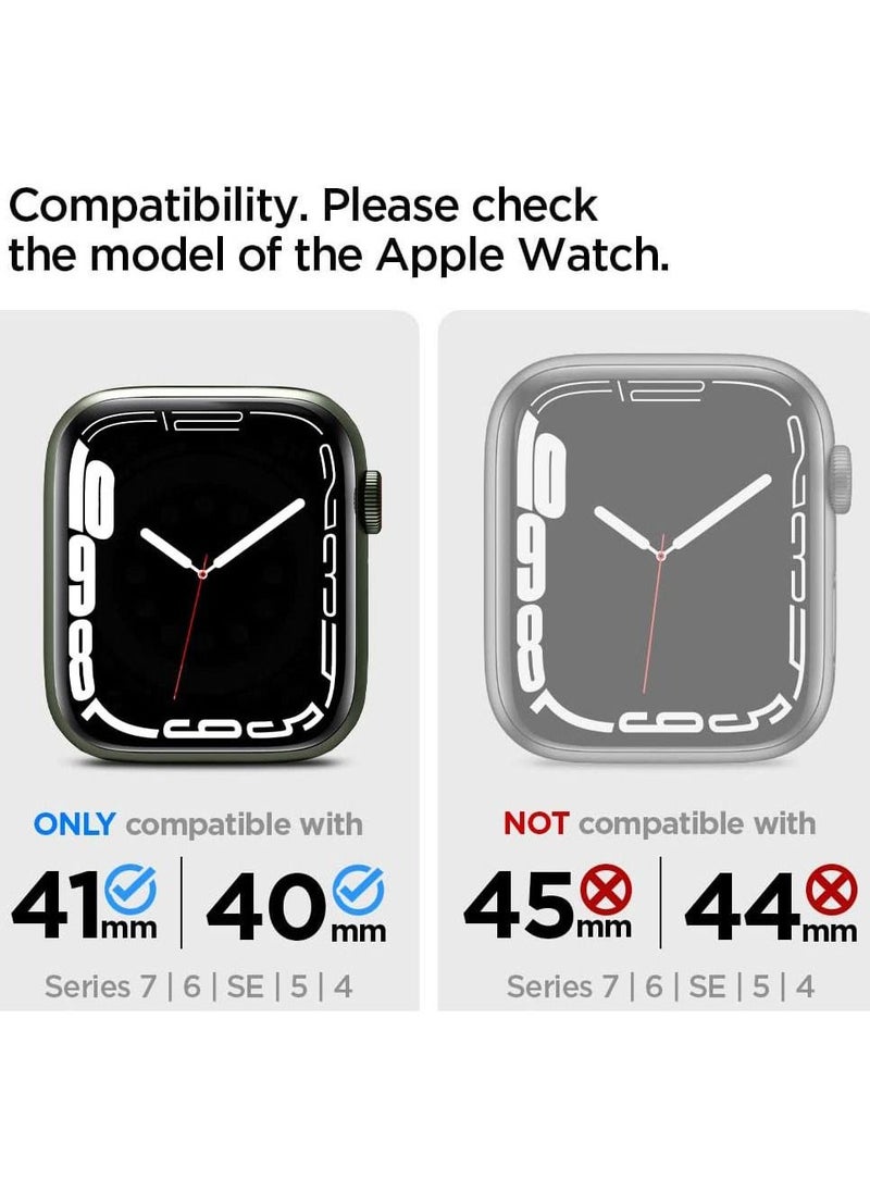 Spigen - Rugged Armor Pro Apple Watch Band with Case for Series 8 /7 (41mm) and Series 6/SE/5/4 (40mm) - Military Green - Image 1