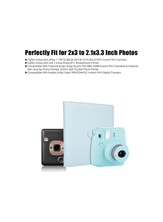 256 Pockets Photo Album for Fujifilm Instax Mini LiPlay 11 90 70 50S 26 25 9 8+ 8 7S Instant Camera for Mini Link SP-1 Printer for Polaroid Snap SnapTouch PIC-300 Z2300 Mint Zip Instant Camera Printer