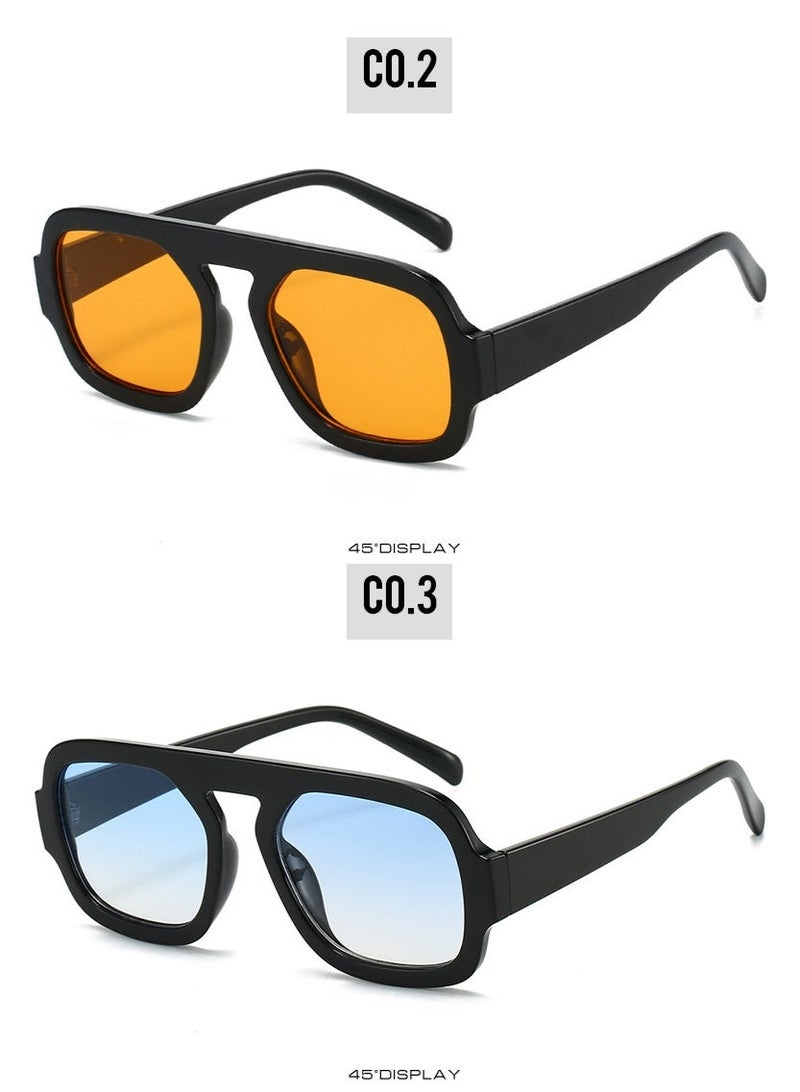 Retro Square Sunglasses Women Men - Aviator 70s Style Sun Glassess Designer Men's Sunglass Designer for Womens Mens Sun Glasses Vintage Ladies Eye Glasses UV400 Protection Shades - Image 3