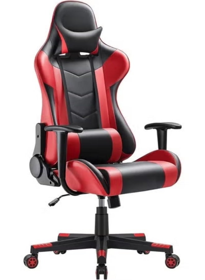 Ergonomic Racing Style Gaming Chair with Adjustable Height, High Back Design, Headrest and Lumbar Support for Computer, Office and Home Use - Image 1